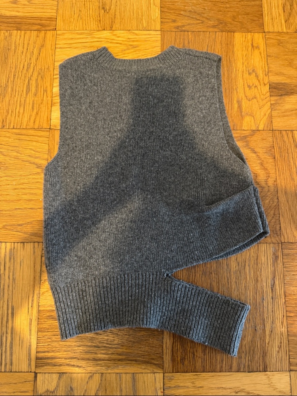 Zara Cut out Knit Wool Blend Sweater in Mid- Gray size Small - Picture 9 of 9